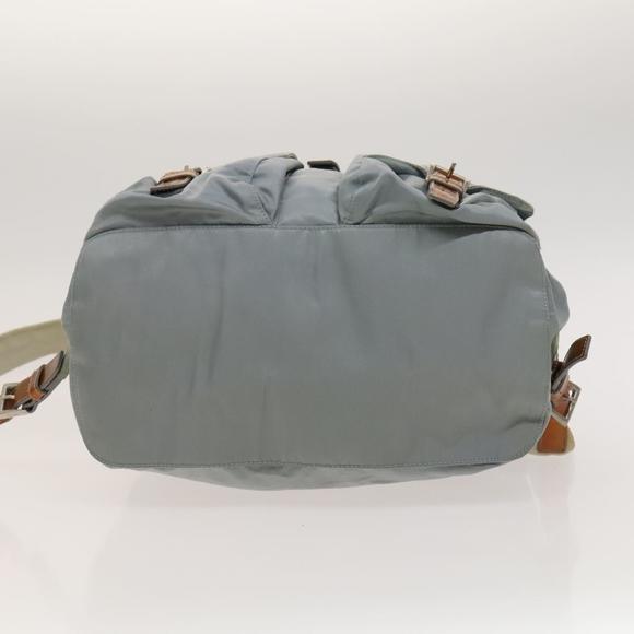 PRADA Backpack Nylon Light Blue Silver Auth 118295 main image 15
